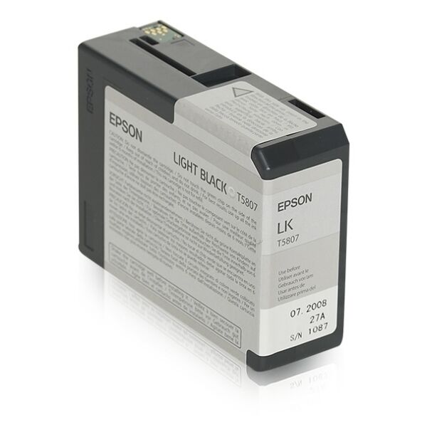 Original Epson T5807 (C13T580700) Tintenpatrone schwarz hell