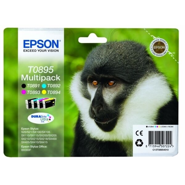 Original Epson T0895 (C13T08954011) Tintenpatrone Multipack