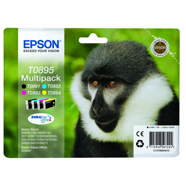Original Epson C13T08954011 / T0895 Tintenpatrone Multipack