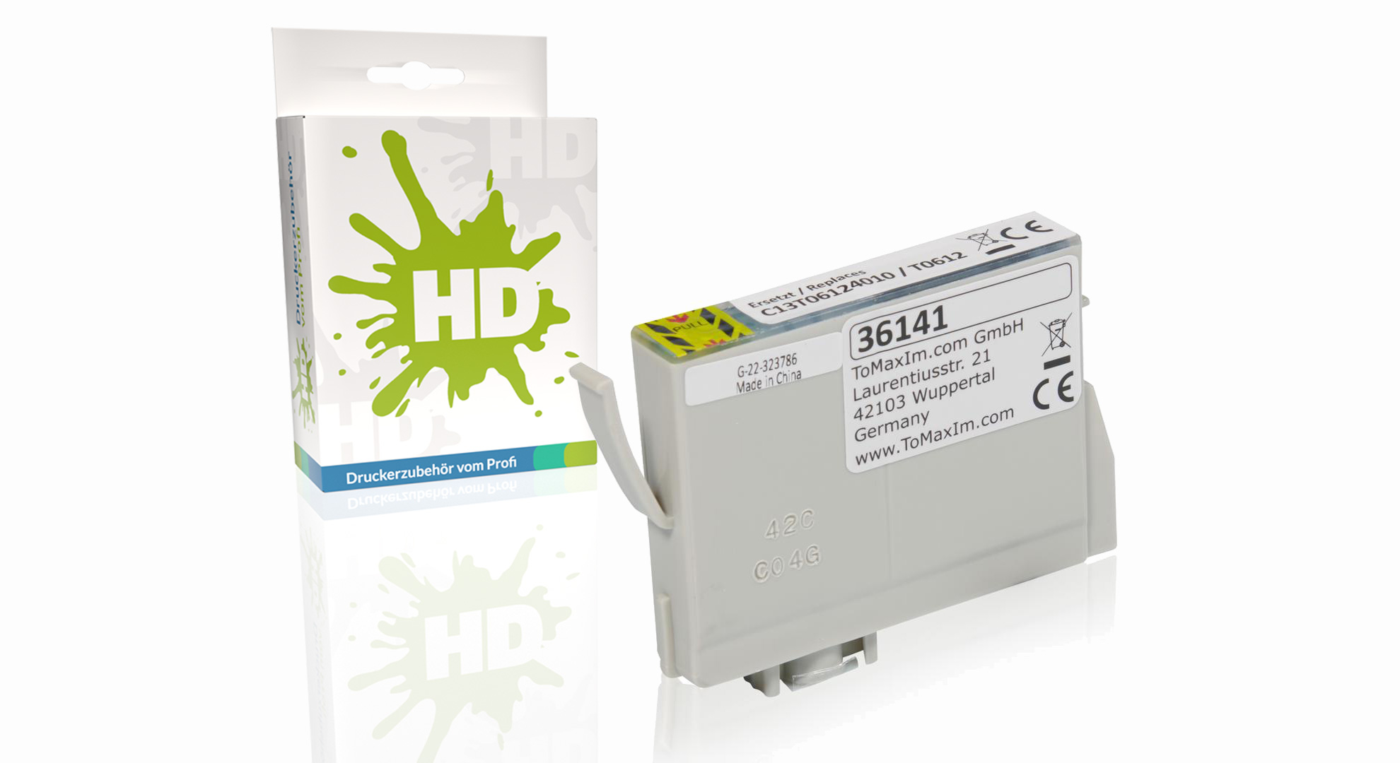 Kompatibel zu Epson C13T06124010 / T0612 XL Tintenpatrone, cyan