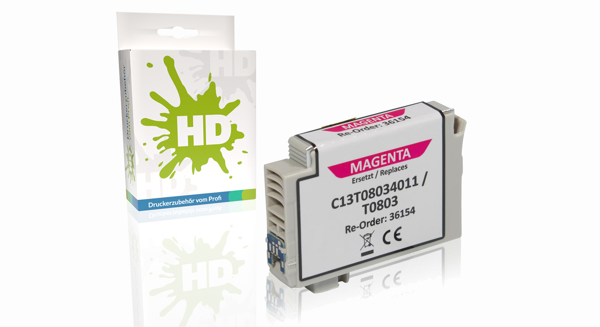 Kompatibel zu Epson C13T08034011 / T0803 Tintenpatrone, magenta