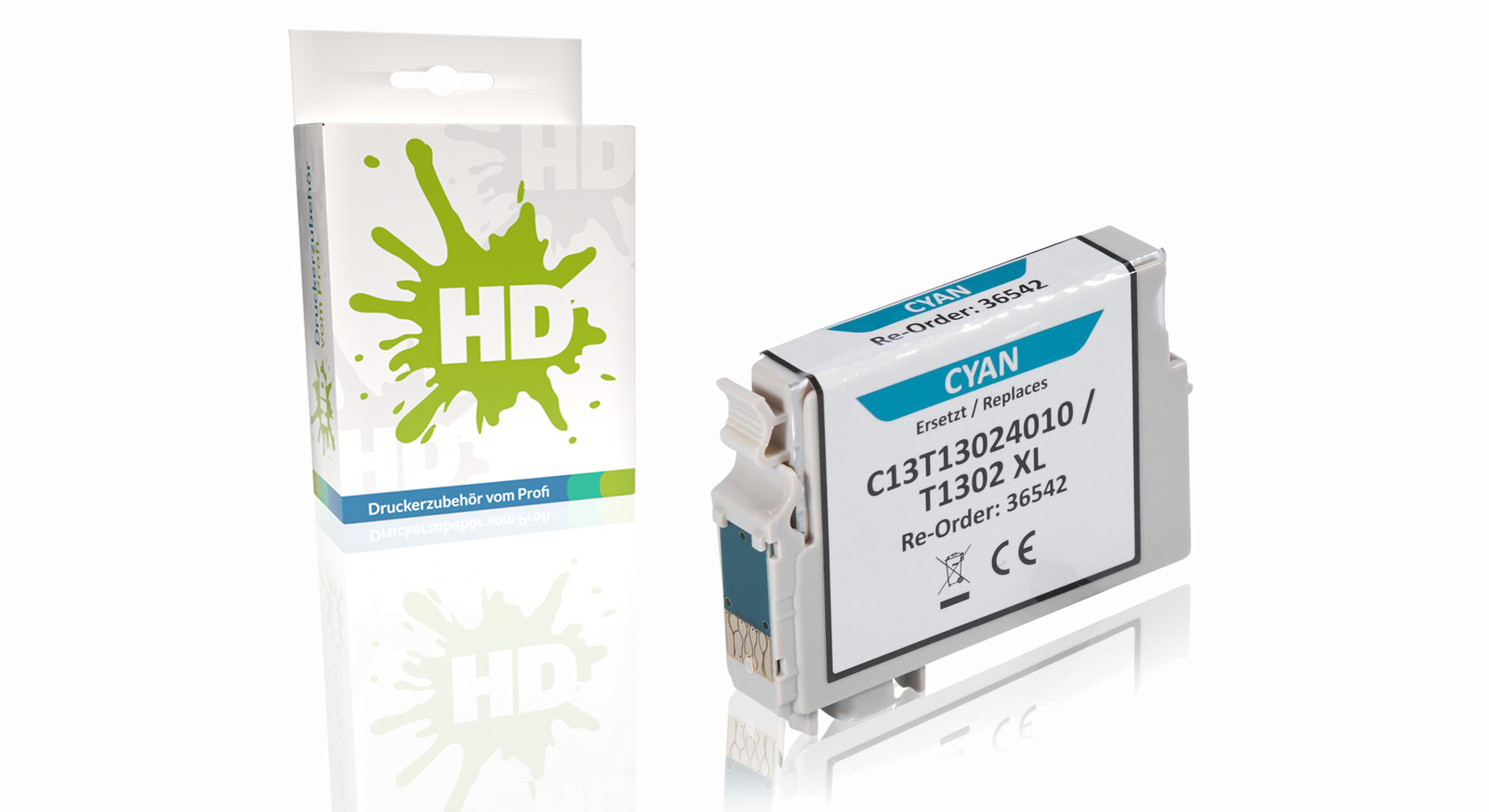 Kompatibel zu Epson C13T13024010 / T1302 Tintenpatrone, cyan