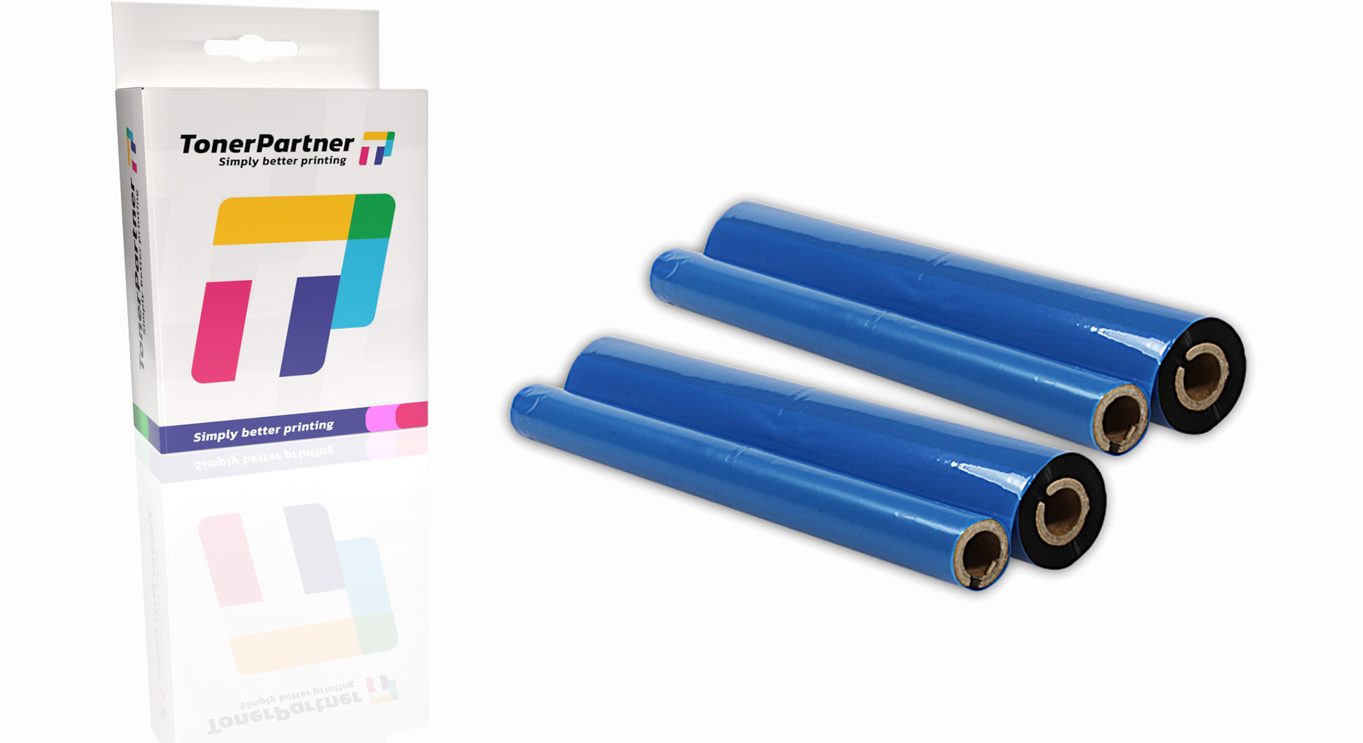 Kompatibel zu Brother PC72RF (2 Stück) Thermo-Transfer-Rolle