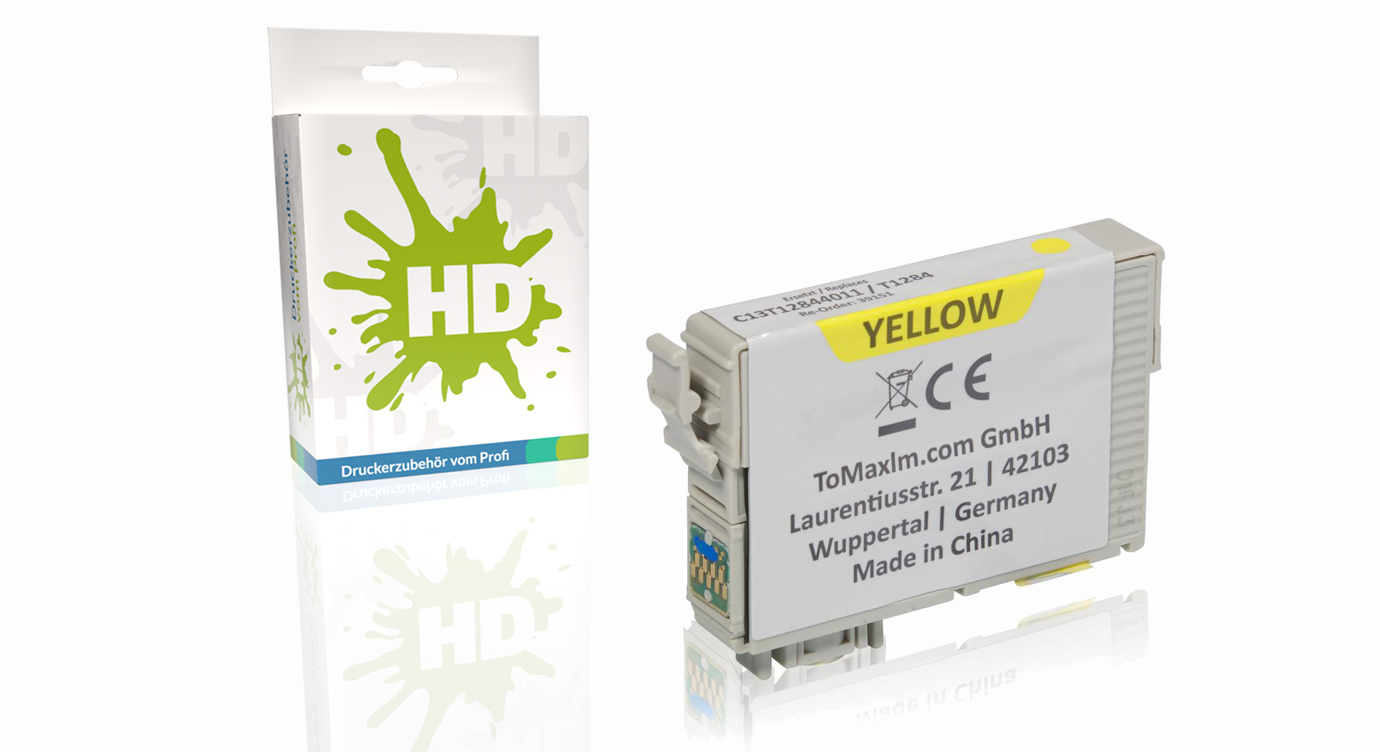 Kompatibel zu Epson C13T12844011 / T1284 XL Tintenpatrone, gelb