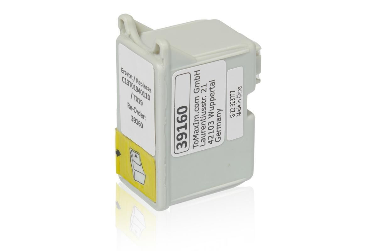 Kompatibel zu Epson C13T01940110 / T019 Tintenpatrone, schwarz