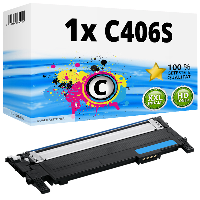 Kompatibel zu Samsung / HP CLT-C406S/ELS / C406 Tonerkartusche, cyan