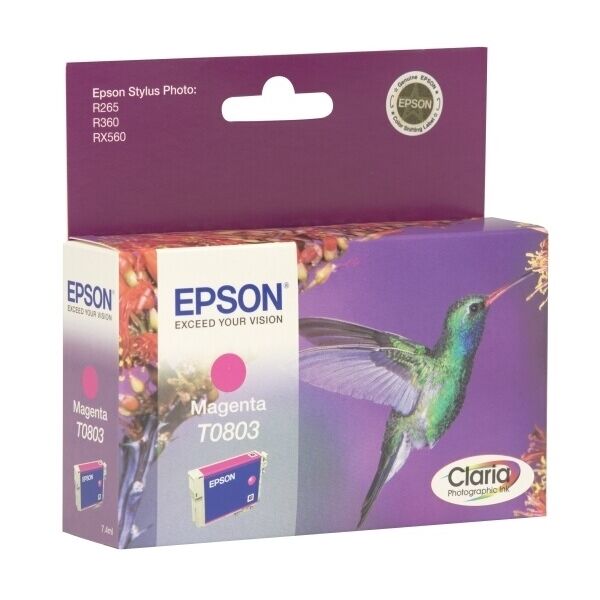 Original Epson T0803 (C13T08034021) Tintenpatrone magenta