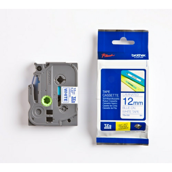 Original Brother TZE233 P-Touch Farbband blau auf weiss Laminat 12mm x 8m