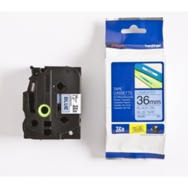 Original Brother TZE561 P-Touch Farbband schwarz auf blau Laminat 36mm x 8m
