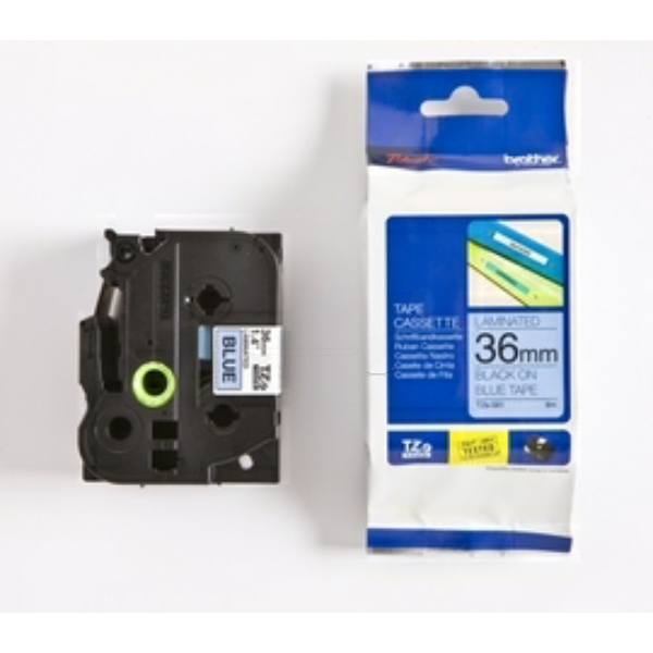 Original Brother TZE561 P-Touch Farbband schwarz auf blau Laminat 36mm x 8m
