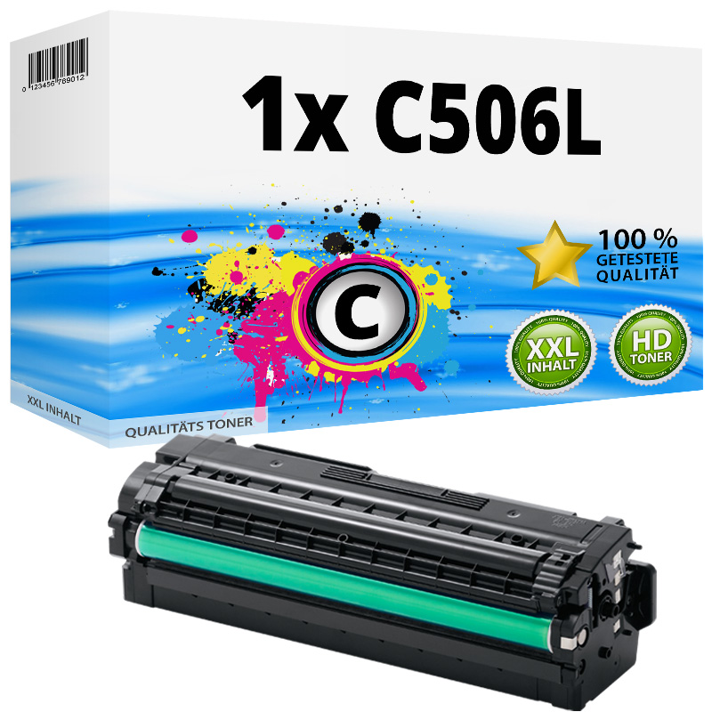 Kompatibel zu Samsung / HP CLT-C506L/ELS / C506L Tonerkartusche, cyan