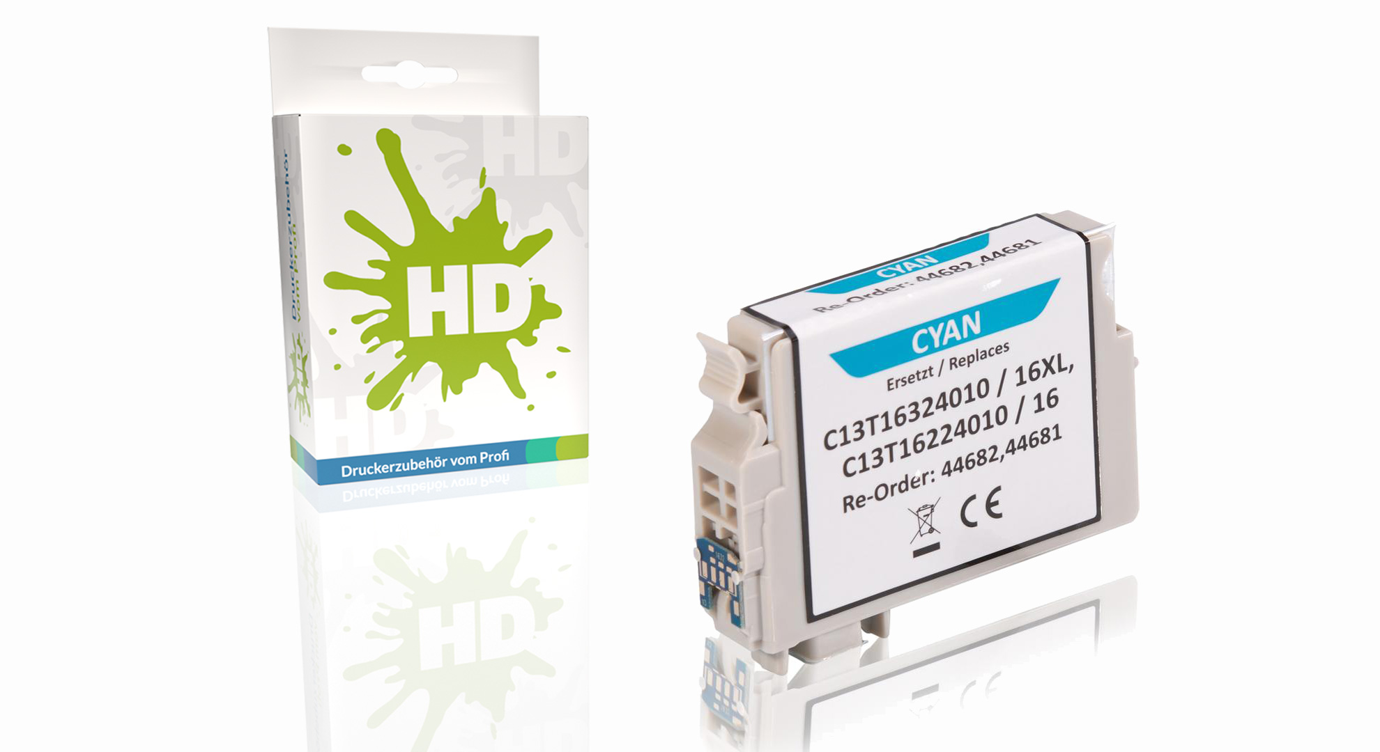 Kompatibel zu Epson C13T16324010 / 16XL Tintenpatrone, cyan