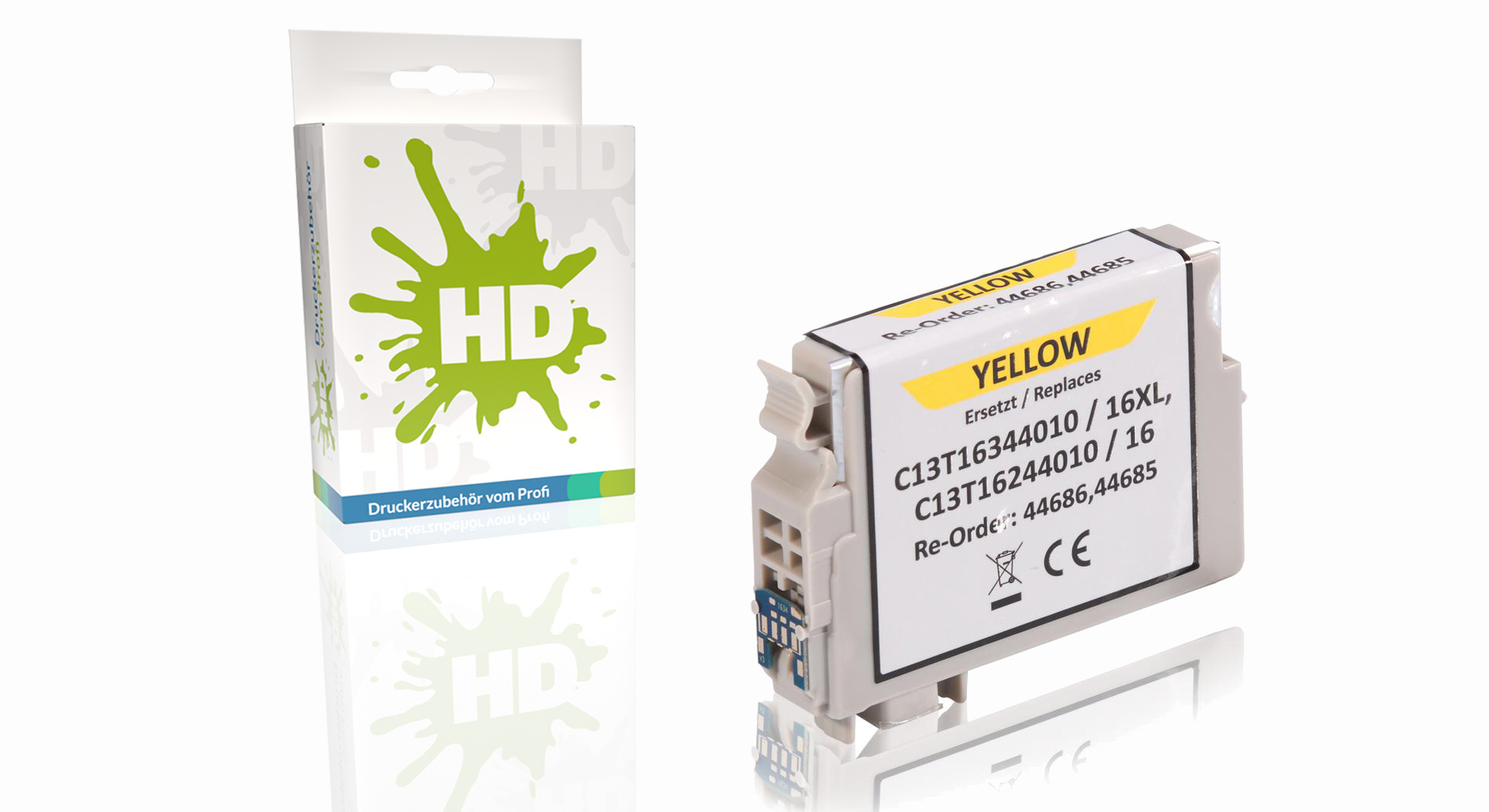 Kompatibel zu Epson C13T16344010 / 16XL Tintenpatrone, gelb