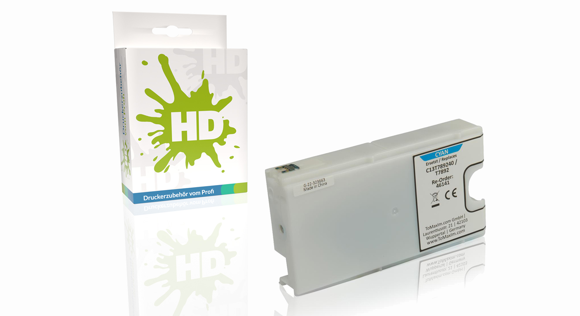 Kompatibel zu Epson C13T789240 / T7892 Tintenpatrone, cyan
