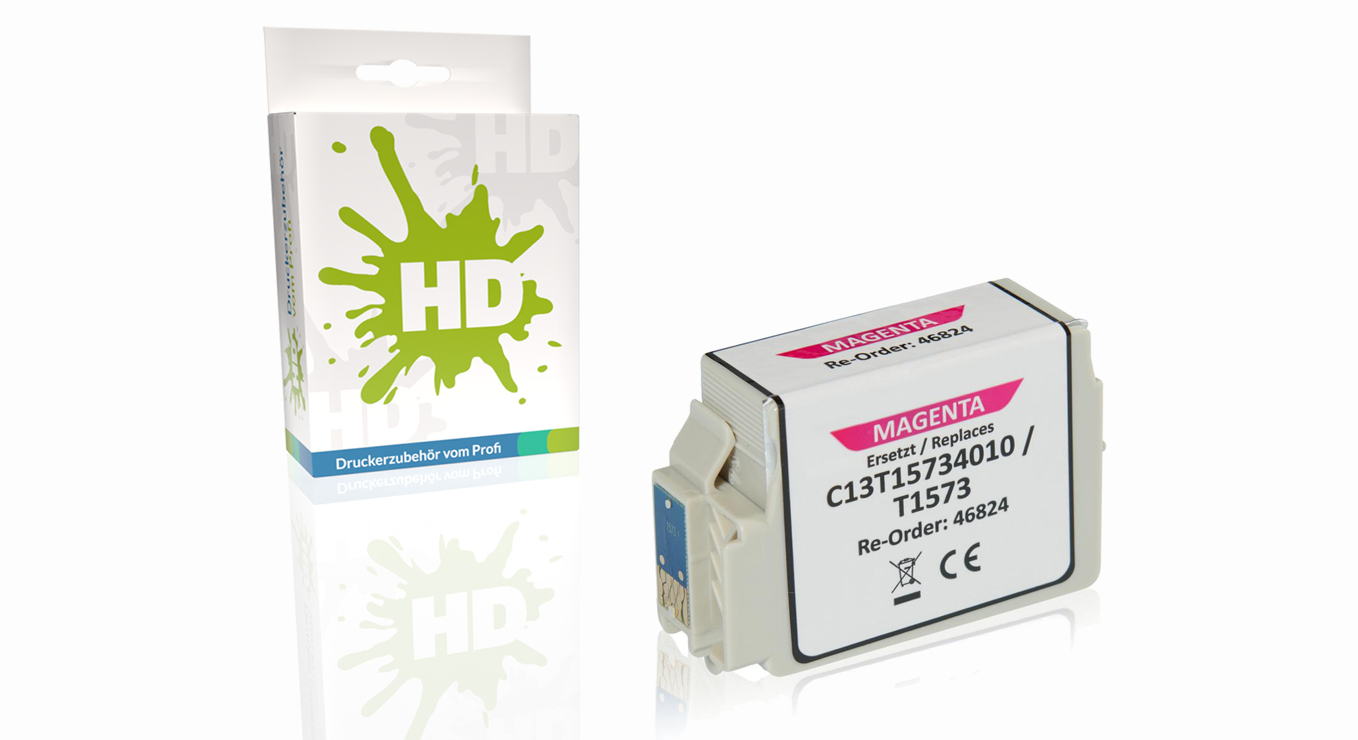 Kompatibel zu Epson C13T15734010 / T1573 Tintenpatrone, magenta