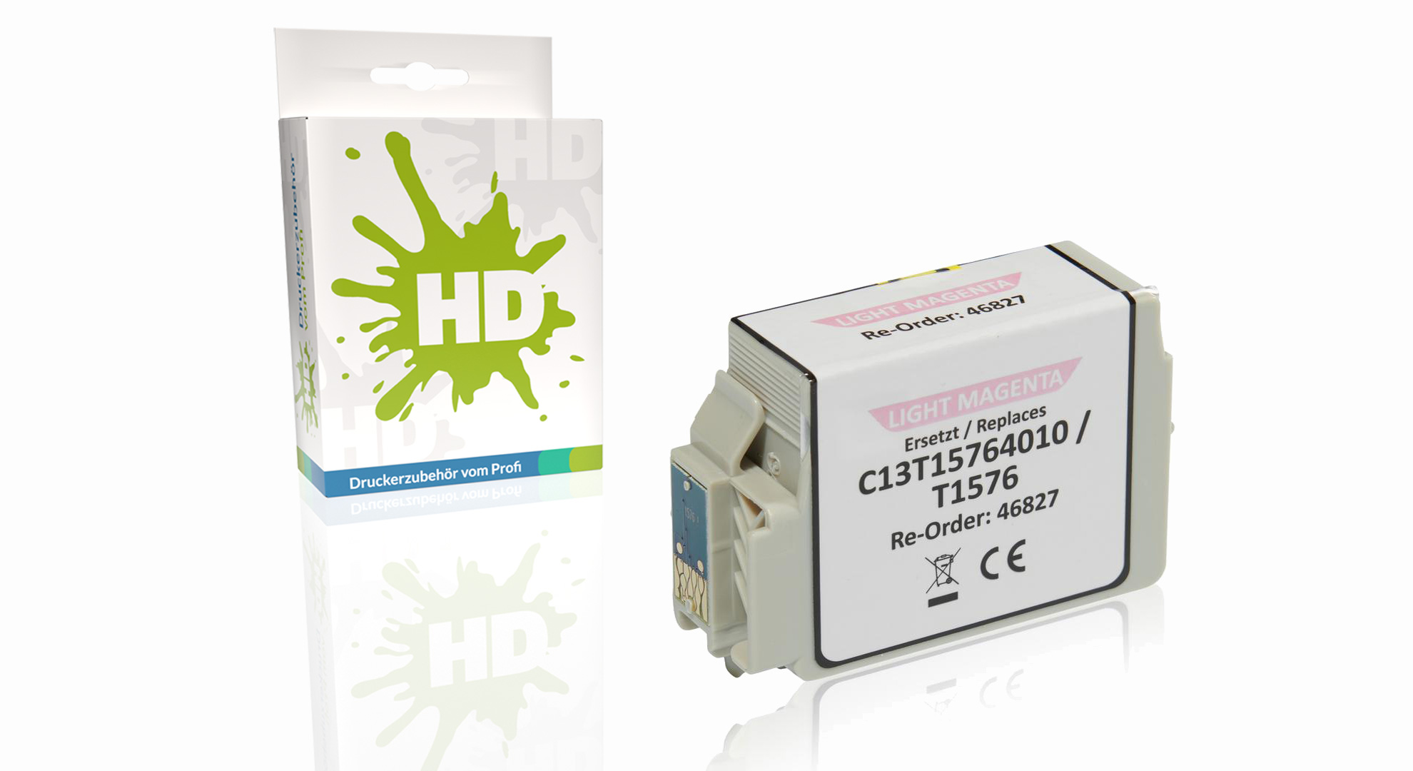 Kompatibel zu Epson C13T15764010 / T1576 Tintenpatrone, light magenta