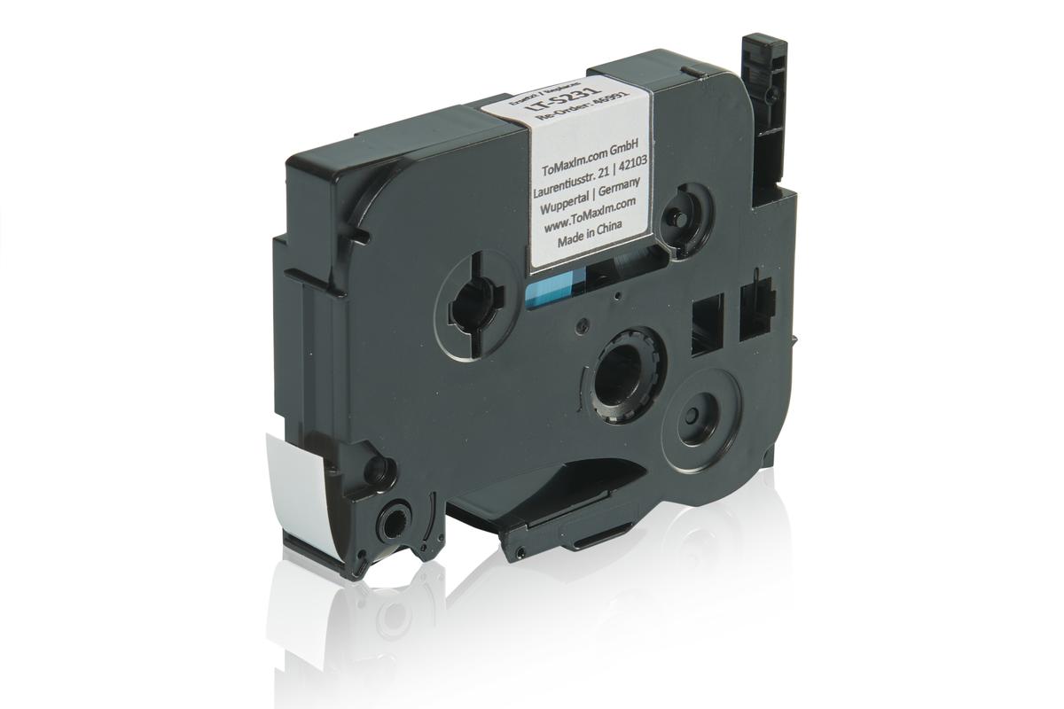 Brother TZES231 P-Touch Farbband schwarz auf weiss extra stark Laminat 12mm 8m Kompatibel