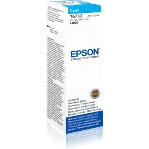 Original Epson T6732 (C13T67324A) Tintenflasche cyan