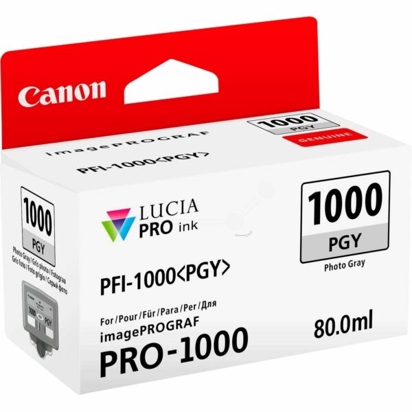 Original Canon PFI1000PGY (0553C001) Tintenpatrone grau