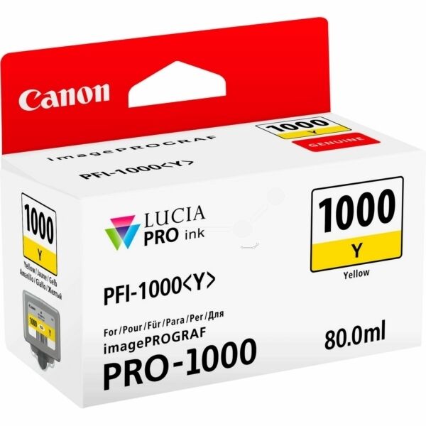 Original Canon PFI1000Y (0549C001) Tintenpatrone gelb