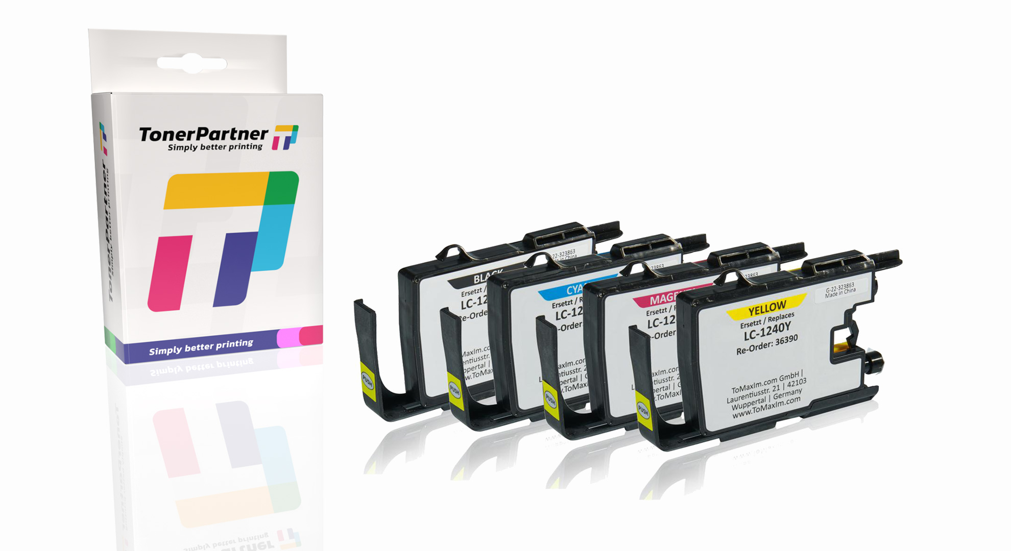Multipack kompatibel zu Brother LC-1240BK enthält 4x Tintenpatrone