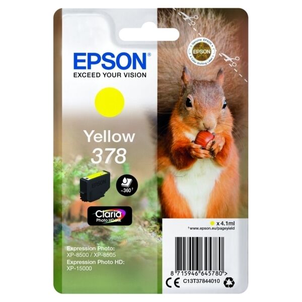 Original Epson 378 (C13T37844010) Tintenpatrone gelb