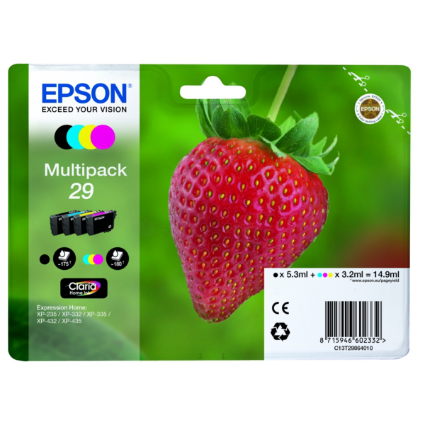 Original Epson C13T29864022 / 29 Tintenpatrone Multipack