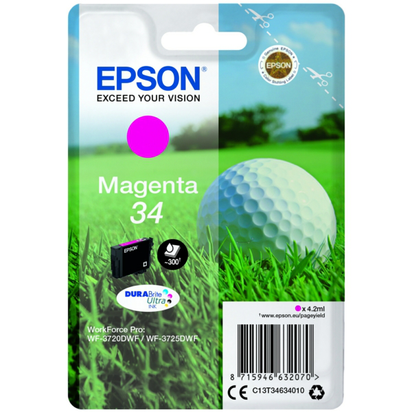 Original Epson C13T34634010 / 34 Tintenpatrone magenta