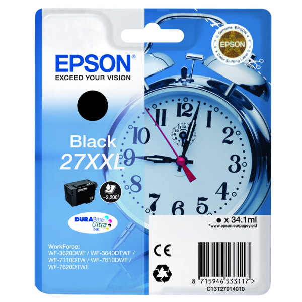 Original Epson C13T27914012 / 27XXL Tintenpatrone schwarz