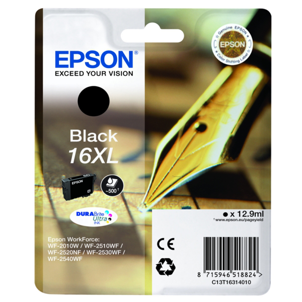 Original Epson C13T16314012 / 16XL Tintenpatrone schwarz