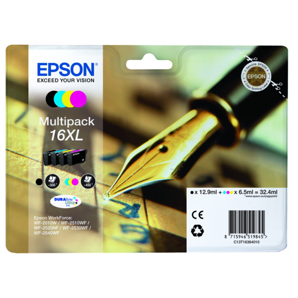 Original Epson C13T16364012 / 16XL Tintenpatrone Multipack