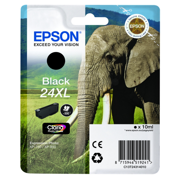 Original Epson C13T24314012 / 24XL Tintenpatrone schwarz