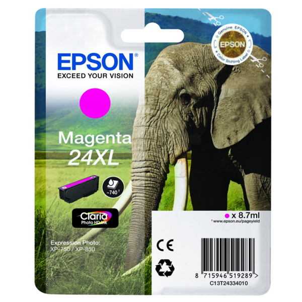 Original Epson C13T24334012 / 24XL Tintenpatrone magenta