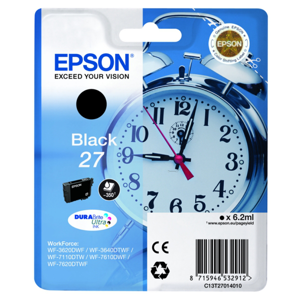 Original Epson C13T27014012 / 27 Tintenpatrone schwarz
