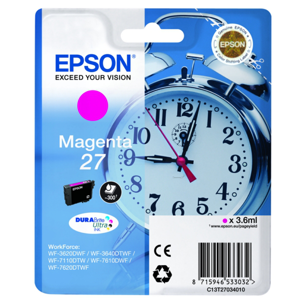 Original Epson C13T27034012 / 27 Tintenpatrone magenta
