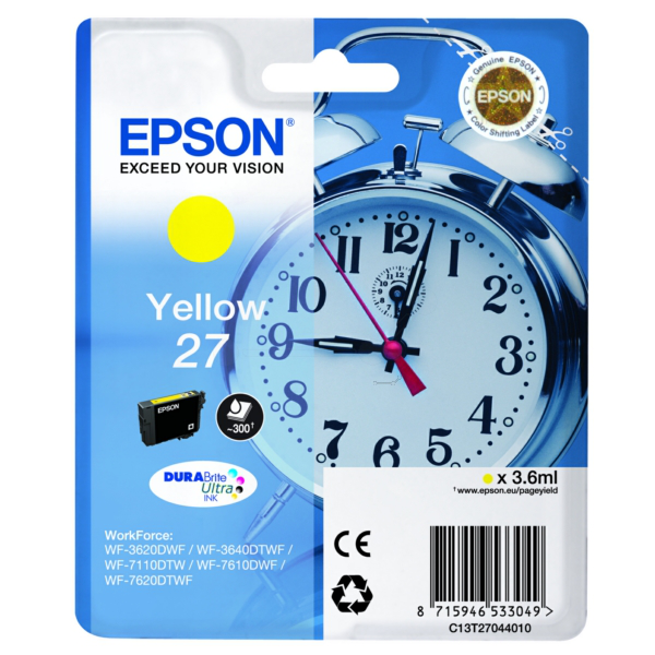 Original Epson C13T27044012 / 27 Tintenpatrone gelb