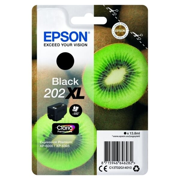 Original Epson 202XL (C13T02G14020) Tintenpatrone schwarz