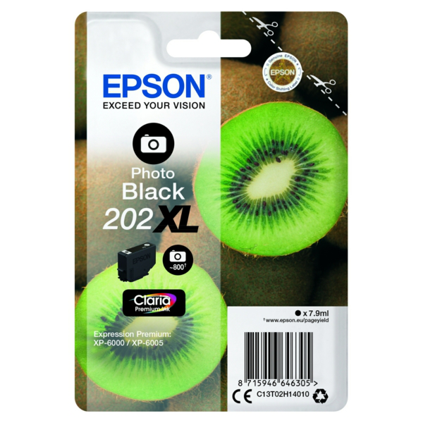 Original Epson C13T02H14020 / 202XL Tintenpatrone schwarz hell