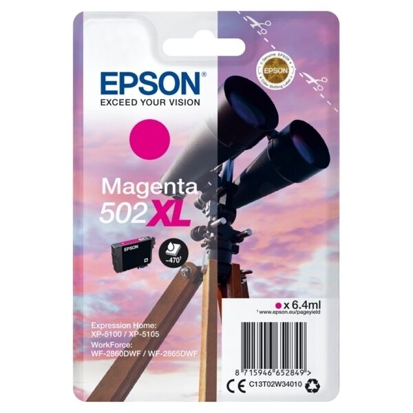 Original Epson 502XL (C13T02W34010) Tintenpatrone magenta