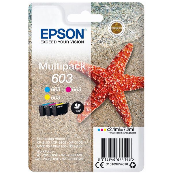 Original Epson 603 (C13T03U54010) Tintenpatrone Multipack