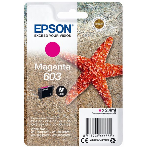 Original Epson 603 (C13T03U34010) Tintenpatrone magenta