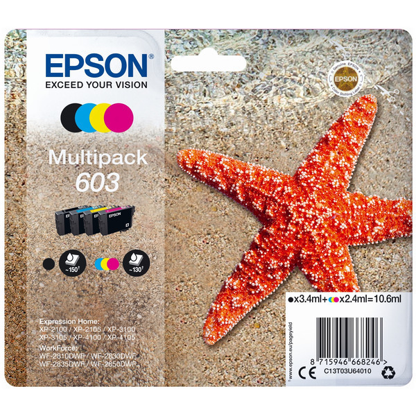 Original Epson C13T03U64010 / 603 Tintenpatrone Multipack