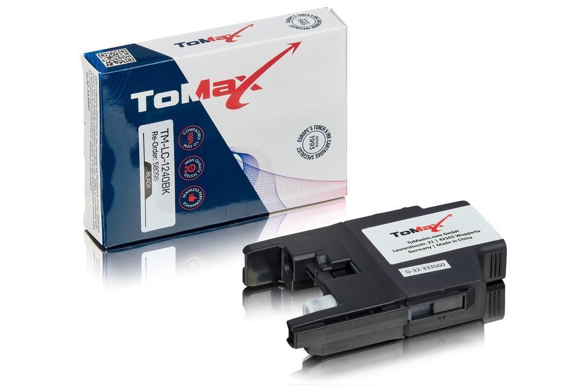 ToMax Premium ersetzt Brother LC-1240BK Tintenpatrone Schwarz
