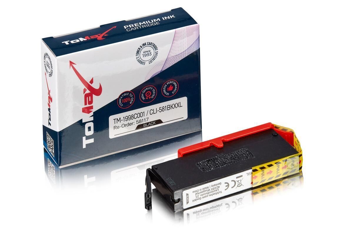 ToMax Premium ersetzt Canon 1998C001 / CLI-581BKXXL Tintenpatrone, schwarz
