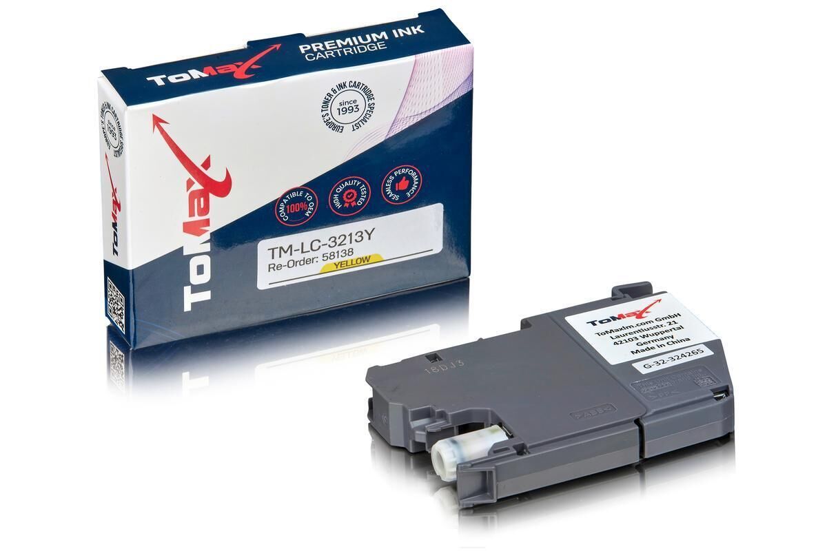 ToMax Premium ersetzt Brother LC-3213Y Tintenpatrone, gelb