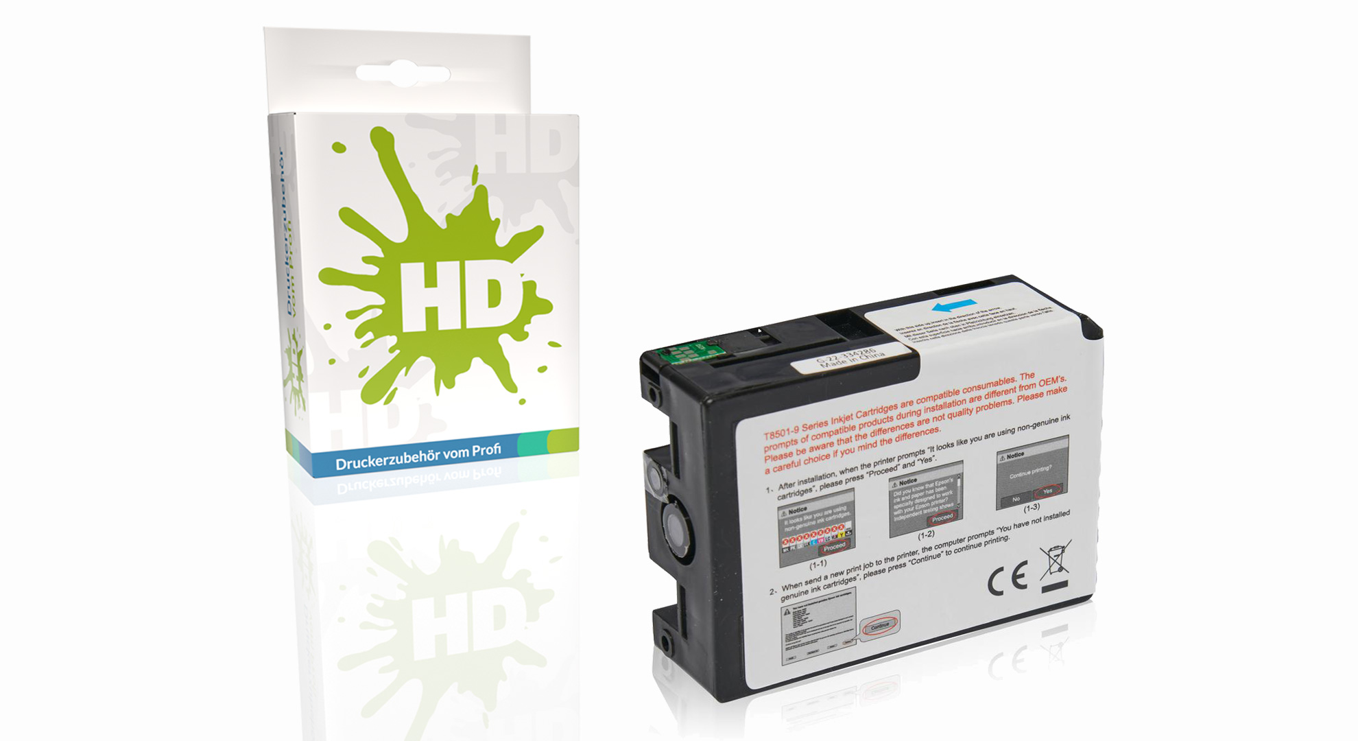 Kompatibel zu Epson C13T850200 / T8502 Tintenpatrone, cyan