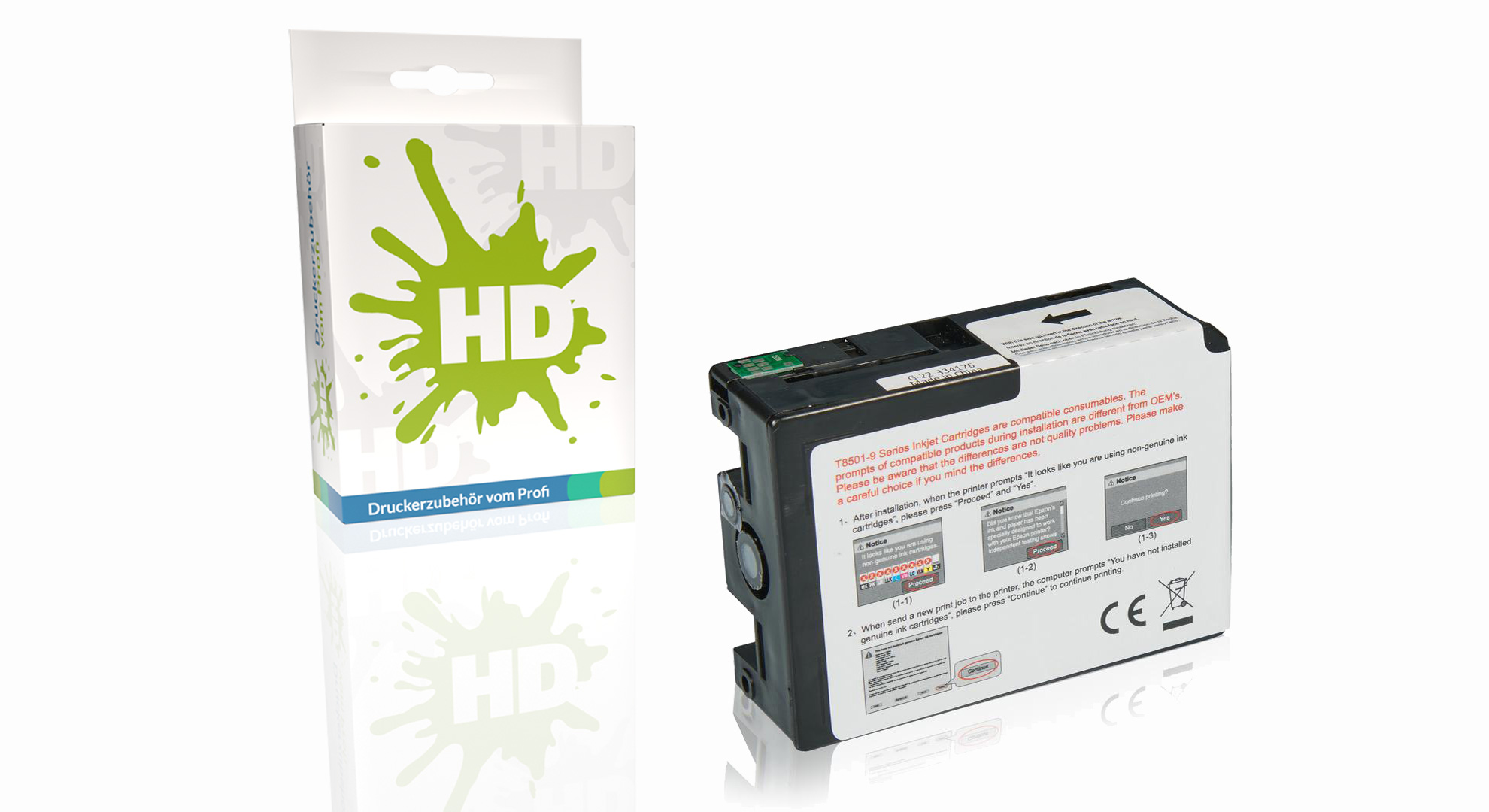 Kompatibel zu Epson C13T850800 / T8508 Tintenpatrone, matt schwarz