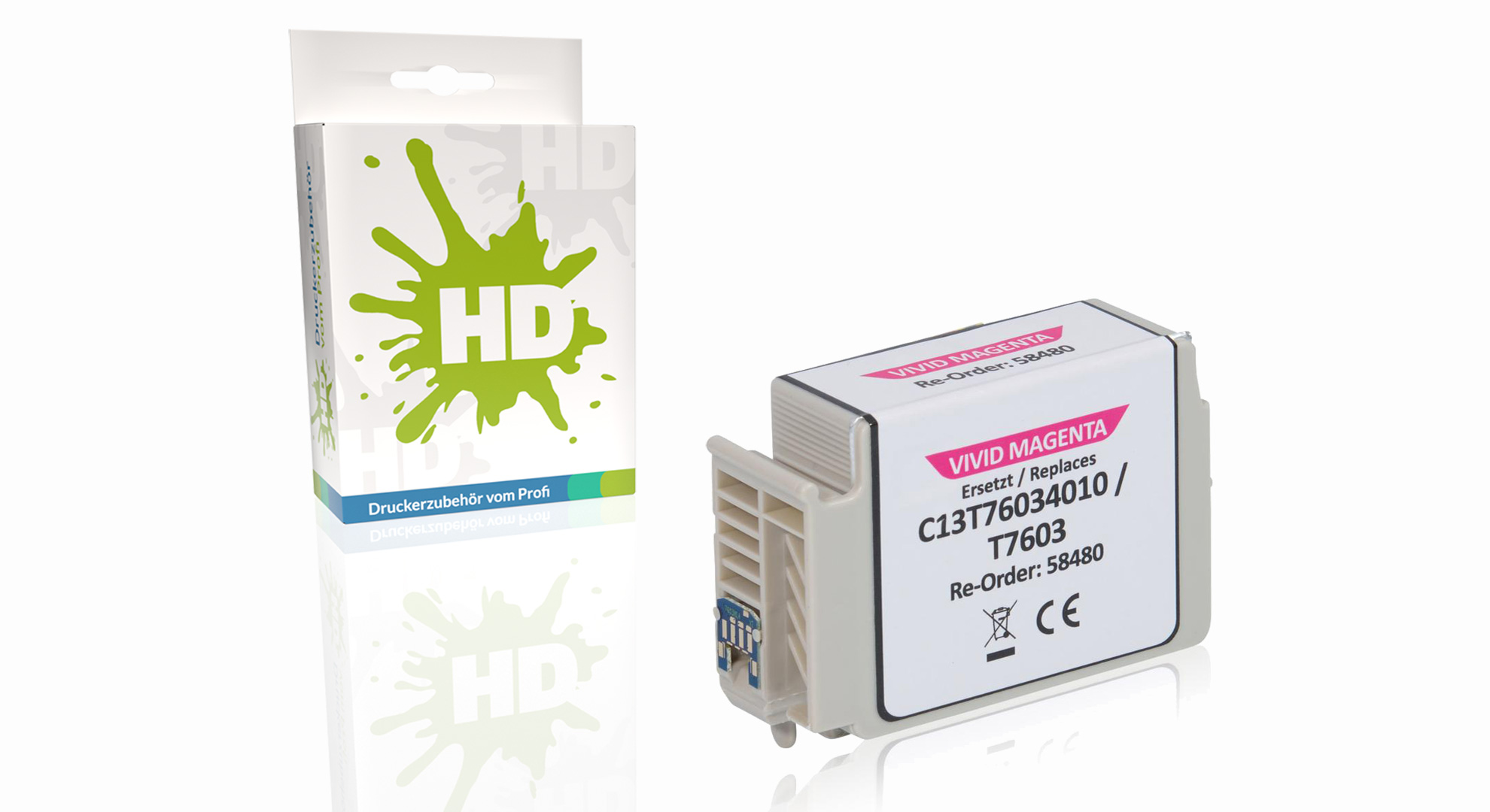 Kompatibel zu Epson C13T76034010 / T7603 Tintenpatrone, magenta