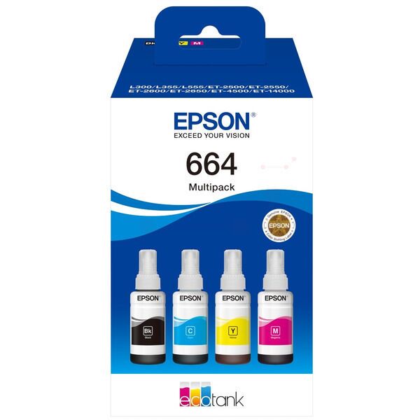 Original Epson 664 (C13T664640) Tintenpatrone Multipack