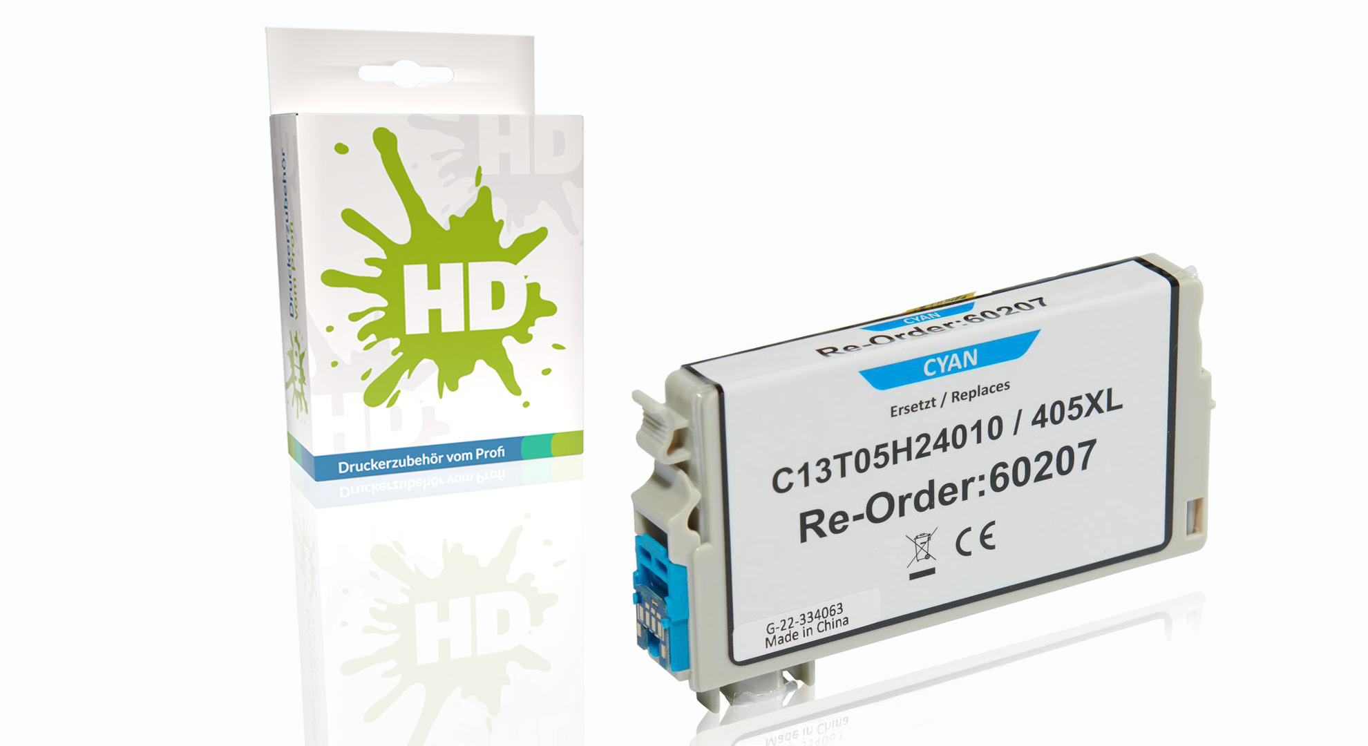 Kompatibel zu Epson C13T05H24010 / 405XL Tintenpatrone, cyan